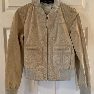 Rebecca Taylor Embossed Leather Jacket